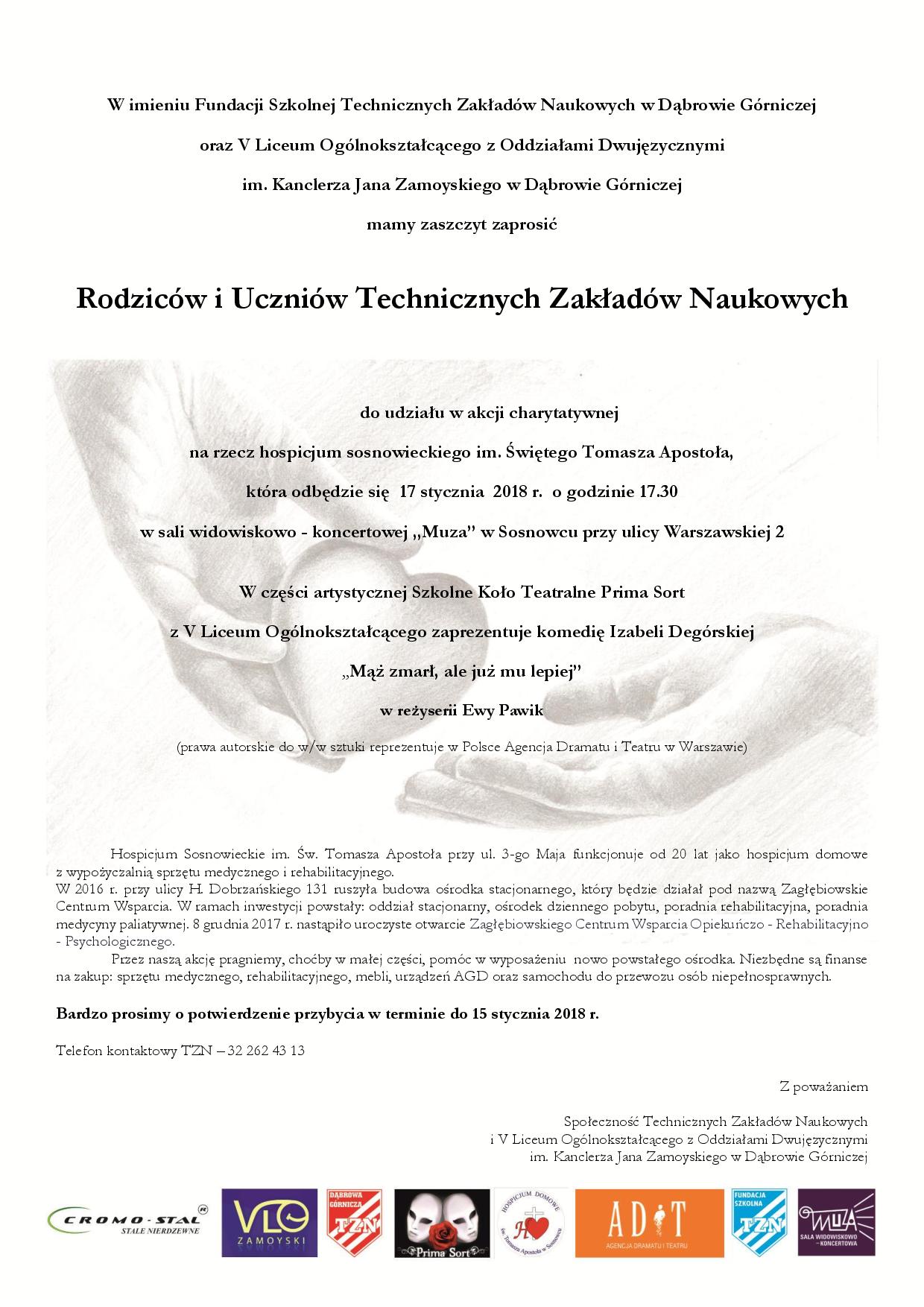 Akcja charytatywna na rzecz hospicjum