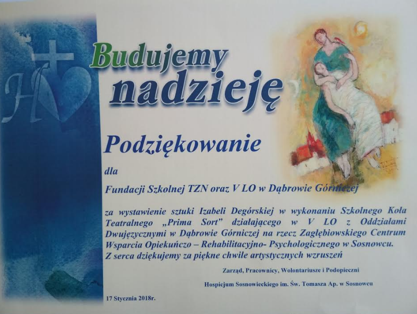 Finał akcji charytatywnej na rzecz Hospicjum