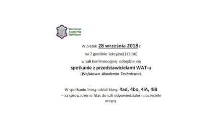 Spotkanie z przedstawicielami WAT