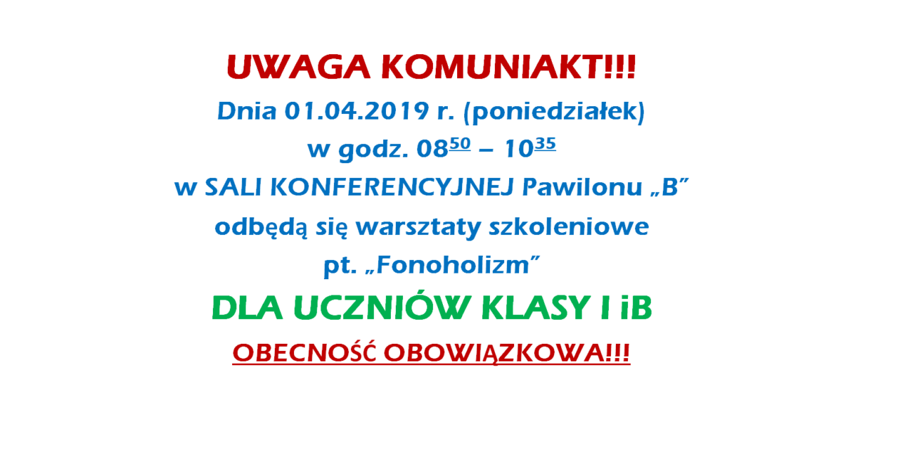 Warsztaty dla uczniów I iB