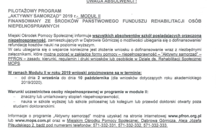 Informacja dla absolwentów