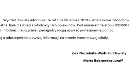 Telefon zaufania UM w Dąbrowie Górniczej