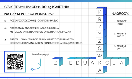 „Krzyżówka z EduAkcją” – konkurs dla uczniów szkół ponadpodstawowych 11-25 kwietnia!